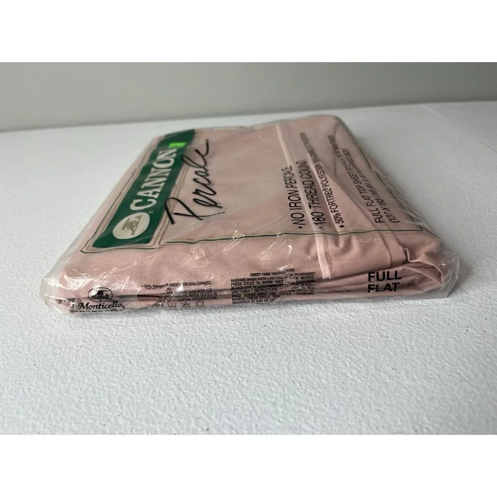 Cannon‎ Percale Full Flat Top Sheet Mauve